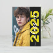 Moderne fette Typografie-Grad-Ankündigung Einladung (Stehend Vorderseite)