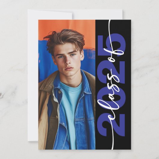 Moderne fette Typografie-Grad-Ankündigung Einladung (Vorderseite)