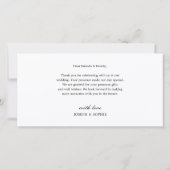 Moderne, fette Typografie Hochzeit 2 Foto Dankeskarte (Rückseite)