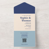 Moderne fette Typografie-Hochzeit All In One Einladung (Innen Boden)