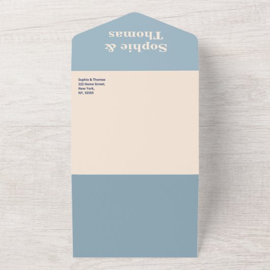 Moderne fette Typografie-Hochzeit All In One Einladung (Außenbereich)