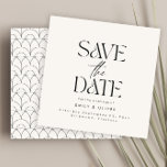 Moderne fette Typografie Hochzeitscreme schwarz el Save The Date<br><div class="desc">Moderne klassische Typografie kühn Hochzeit speichern die Dattelkarte. Mit moderner,  eleganter Typografie und moderner Kunst inspirierte Deko Backer Design. Farben können individuell angepasst werden.</div>