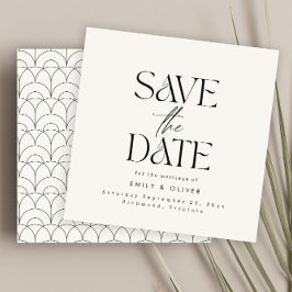 Moderne fette Typografie Hochzeitscreme schwarz el Save The Date