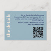 Moderne fette Typografie - Hochzeitsdetails Begleitkarte (Vorderseite)