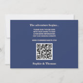 Moderne, fette Typografie Hochzeitsnadel-Marmorcre Save The Date (Rückseite)