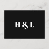 Moderne fette Typografie-Merkkarte Begleitkarte (Rückseite)