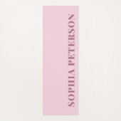 Moderne fette Typografie Pastell Pink Einfach Yogamatte (Vorderseite)