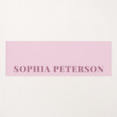 Moderne fette Typografie Pastell Pink Einfach Yogamatte (Vorderseite (Horizontal))