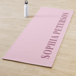 Moderne fette Typografie Pastell Pink Einfach Yogamatte