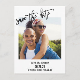 Moderne, fette Typografie Save the Date Postkarte