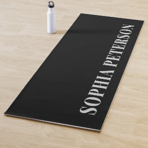 Moderne fette Typografie schick Schwarz Minimal Cu Yogamatte