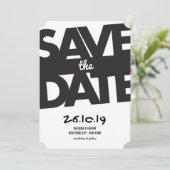 Moderne fette Typografie Stilvolles Foto Save the Date (Stehend Vorderseite)