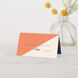 Moderne, fette Typografie Wedding Apricot Cream Na Platzkarte