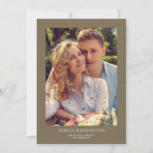 Moderne, fette und Minimalistische Foto-Hochzeit Einladung (Rückseite)