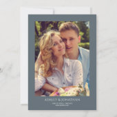 Moderne, fette und Minimalistische Foto-Hochzeit Einladung (Rückseite)