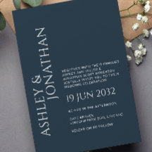 Moderne fette und Minimalistische Hochzeit