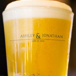 Moderne fette und Minimalistische Hochzeit Glas