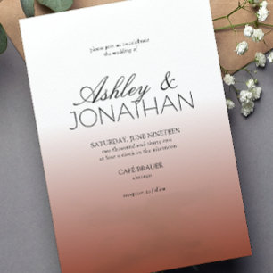 Moderne, fette und Minimalistische Rote Hochzeit Einladung