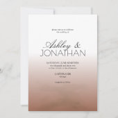 Moderne fette und Minimalistische Terracotta Weddi Einladung (Vorderseite)