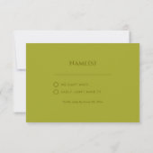 Moderne fette Wavy Edge Wedding RSVP Karte (Rückseite)