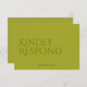 Moderne fette Wavy Edge Wedding RSVP Karte (Vorne/Hinten)