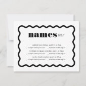 Moderne fette Wavy Frame Mehrveranstaltung RSVP Karte (Vorderseite)