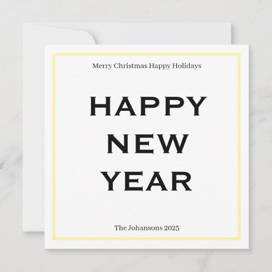 Moderne, fette Weihnachtskarte | Benutzerdefiniert Feiertagskarte (Vorderseite)