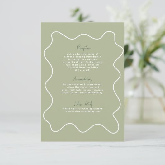 Moderne, fette, weiße Hochzeitskarte RSVP Karte (Stehend Vorderseite)