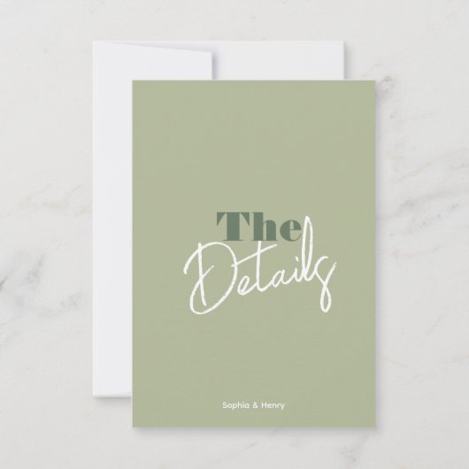 Moderne, fette, weiße Hochzeitskarte RSVP Karte (Rückseite)