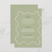 Moderne, fette, weiße Hochzeitskarte RSVP Karte (Vorne/Hinten)