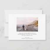 Moderne fettgedruckte Hochzeit-Dankeschön-Fotokart Dankeskarte (Rückseite)