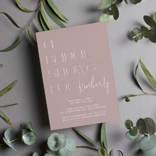 Moderne fettgedruckte Typografie Rosa Goldene Brau Folieneinladung