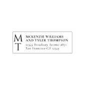 Moderne fettschwarze Initialen mit Monogramm Permastempel (Design)