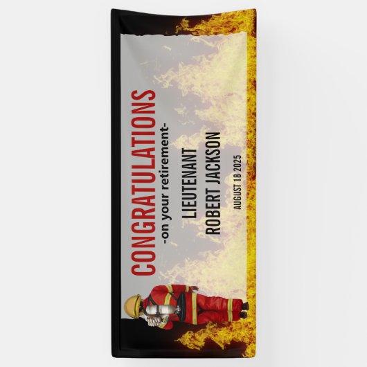 Moderne Feuerwehrbrandversorgung Banner (Vertikal)