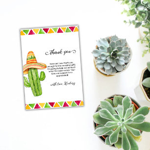 Moderne Fiesta Cactus Taco 'Bout A Baby Shooter Dankeskarte