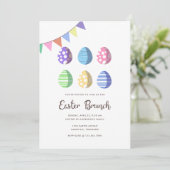 Moderne Fiesta Ostereier Einladung (Stehend Vorderseite)