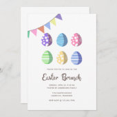 Moderne Fiesta Ostereier Einladung (Vorne/Hinten)