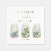 Moderne Fiesta Succulent Terrarium Gastgeschenke H Serviette (Vorderseite)