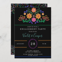 Moderne Fiesta und Cactus buntes Engagement