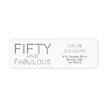 Moderne Fifty and Fabulous Bold 50. Geburtstagsfei