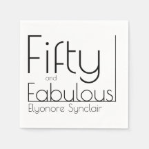 Moderne Fifty and Fabulous Bold 50. Geburtstagsfei