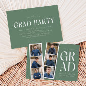 Moderne Filmstrip Sage 6 Foto Graduation Party Einladung