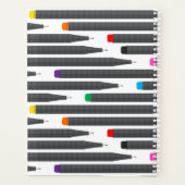 Moderne Fineline Pens Musterkünstlerjahr Planer (Rückseite)