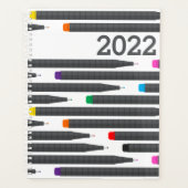 Moderne Fineline Pens Musterkünstlerjahr Planer (Vorderseite)