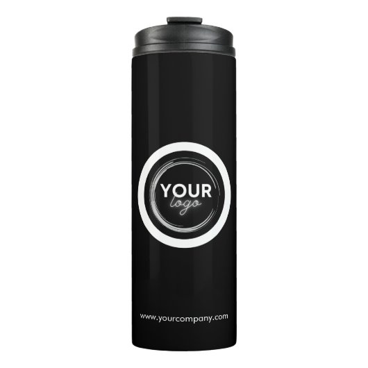 Moderne Firmenlogo-Marke Geschäft Thermosbecher (Vorderseite)