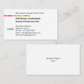 Moderne Firmenlogofarbe für Unternehmen, Schwarz-w Visitenkarte (Vorne/Hinten)