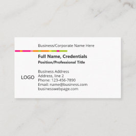 Moderne Firmenlogofarbe für Unternehmen, Schwarz-w Visitenkarte