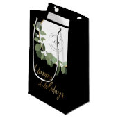 Moderne Firmenlogos - Feiertage Kleine Geschenktüte (Vorderseite Schrägansicht)