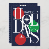 Moderne Firmenlogos Grußkarte für Feiertage Feiertagskarte (Vorne/Hinten)