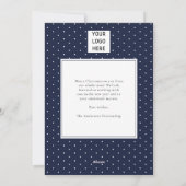 Moderne Firmenlogos Grußkarte für Feiertage Feiertagskarte (Rückseite)